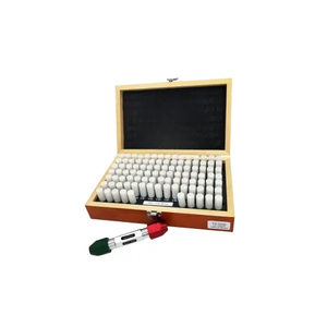 101pcs Grade 1 Tungsten Carbide Pin Gauge Set 0.01mm Step Precision Bore Plug Gauges with Wooden Case Hoshing