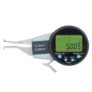 Professional H-506 electronic inside caliper with dual digital and analog display, featuring a ±170° rotating screen, 0.005mm high resolution, and interchangeable Type A/B measuring jaws for precise internal groove and bore measurements.