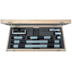Professional H-302 large range inside micrometer set covering 100-2100mm, featuring thick Φ22mm steel extension rods, a precision calibration ring, and a 0.01mm resolution measuring head for large internal diameter inspection.