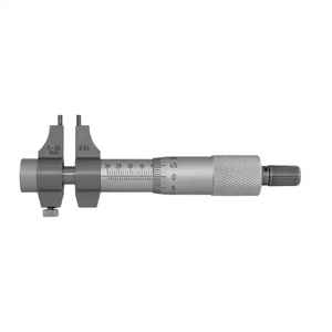 Professional H-304 caliper type inside micrometer with 5-300mm measuring range, wear-resistant carbide tips, ratchet stop, and 0.01mm graduation, designed for small bore, internal groove, and undercut measurement in precision machining.