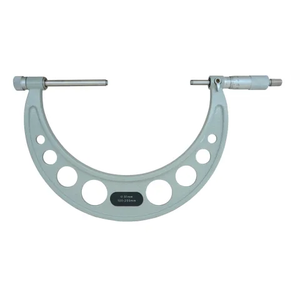 Professional H-362 interchangeable anvil micrometer set with fine cast frame, hardened carbide measuring faces, and precision ratchet stop, covering versatile 0-300mm metric and 0-12 inch imperial ranges for versatile precision industrial measurement.