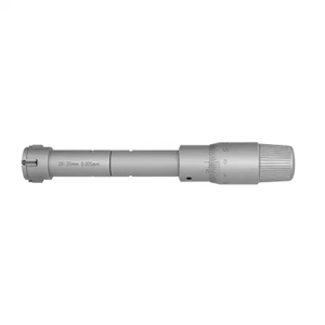 Professional H-315 self-centering three-point internal micrometer for 6-50mm bore measurement, featuring carbide measuring contacts, ratchet thimble, and a precision calibration ring for accurate blind and through hole inspection.